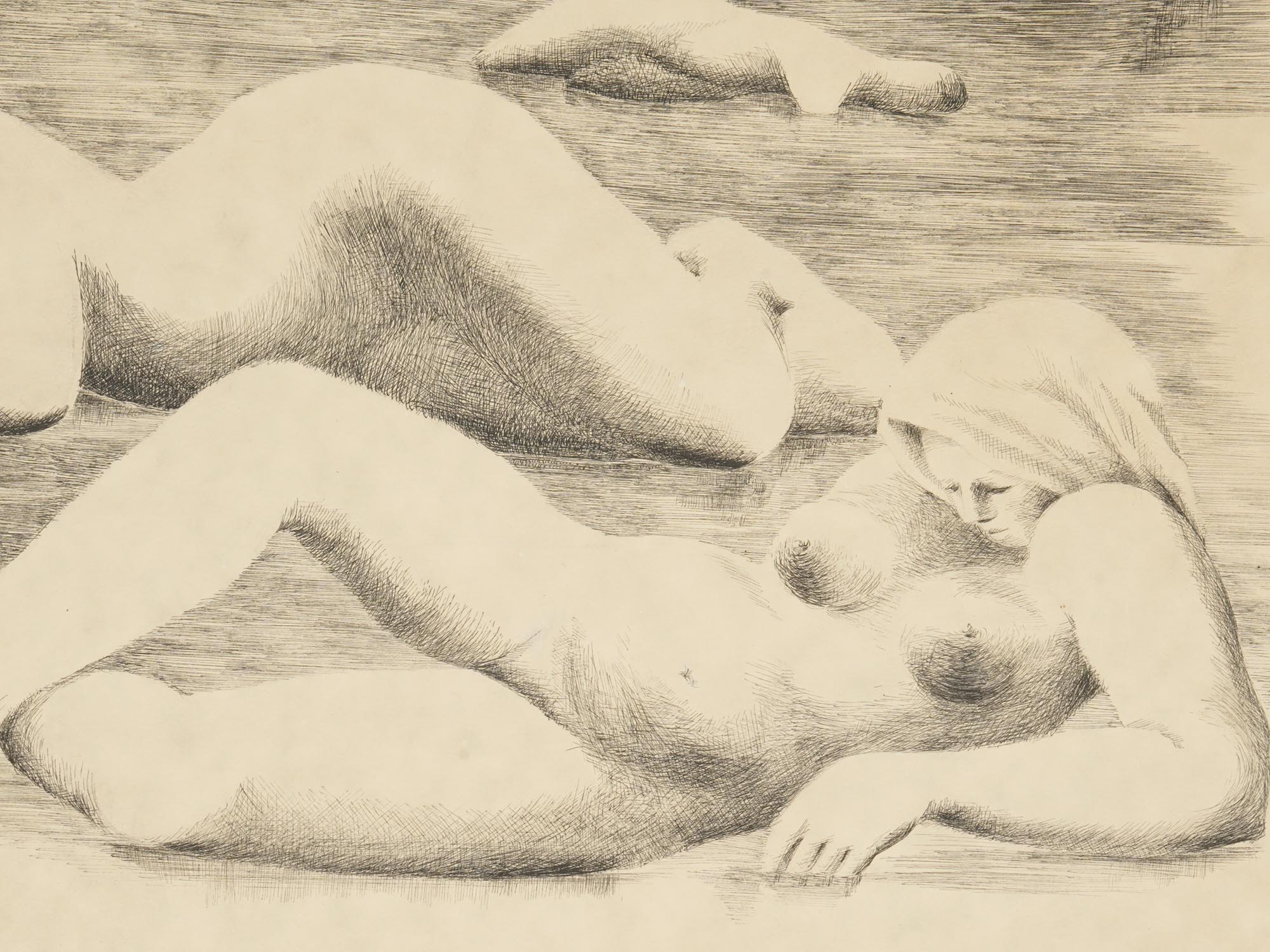 NUDE ETCHING AQUATINT BY FRANCES BESNER NEWMAN PIC-2